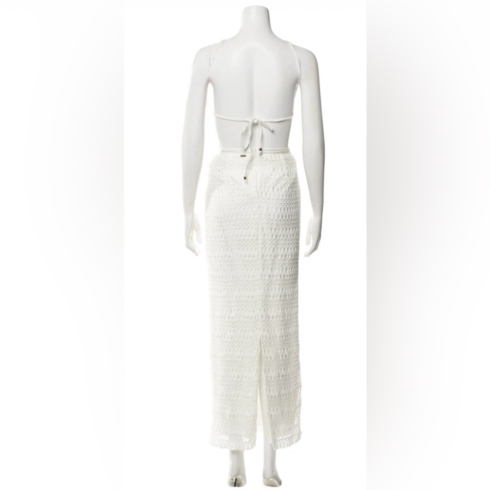 PATBO white ivory crochet halter beach cutout maxi dress - Size 10 - Picture 8 of 16